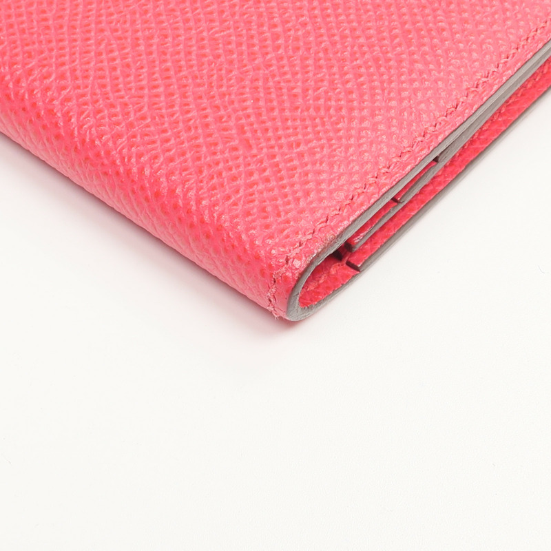 HERMES Epsom皮革Bearn Wallet長錢包Framboise-14