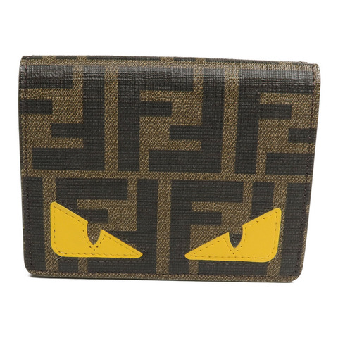 FENDI 塗層帆布Monster Eyes Wallet錢包