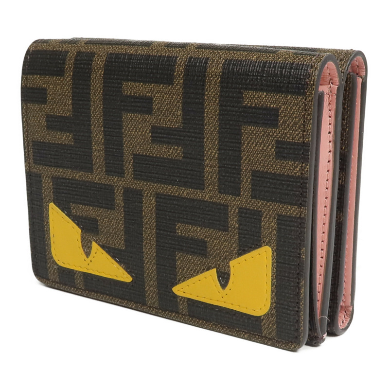 FENDI 塗層帆布Monster Eyes Wallet錢包-1