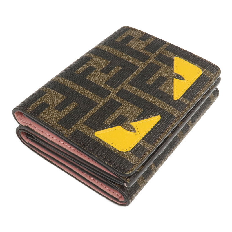 FENDI 塗層帆布Monster Eyes Wallet錢包-3
