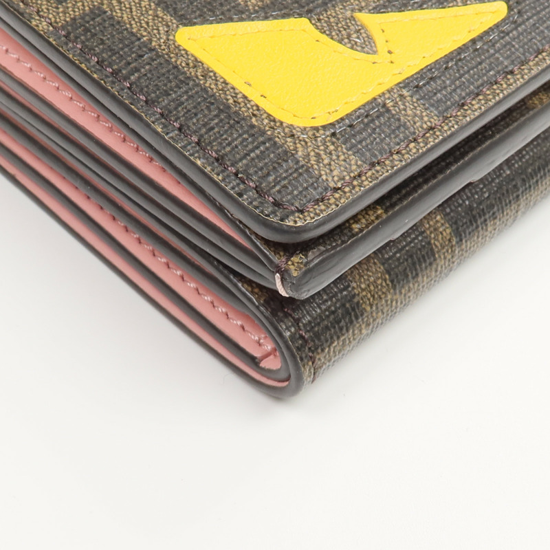 FENDI 塗層帆布Monster Eyes Wallet錢包-11