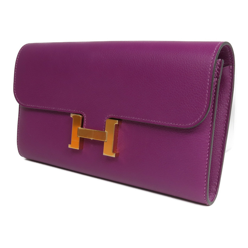 HERMES Evercolor皮革Constance Long Wallet長錢包-1