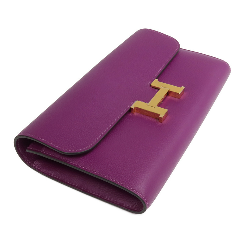 HERMES Evercolor皮革Constance Long Wallet長錢包-3