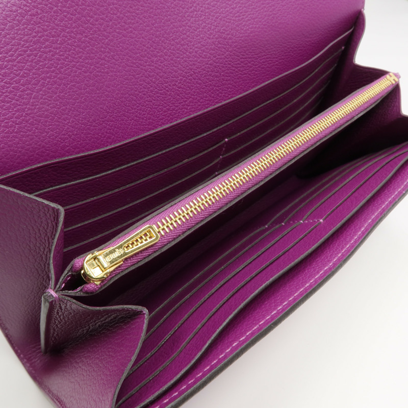 HERMES Evercolor皮革Constance Long Wallet長錢包-5