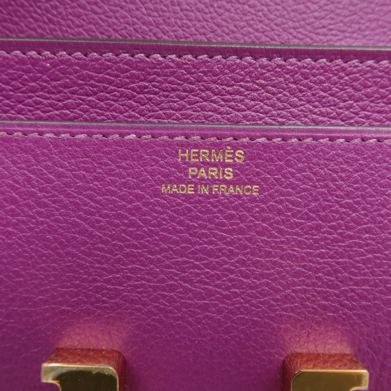 HERMES Evercolor皮革Constance Long Wallet長錢包-6