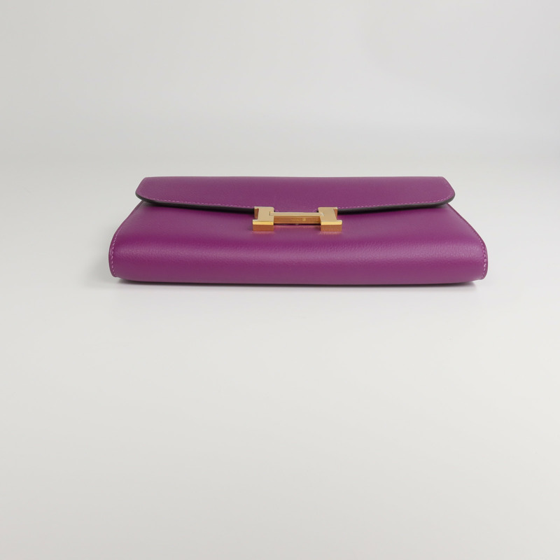 HERMES Evercolor皮革Constance Long Wallet長錢包-9