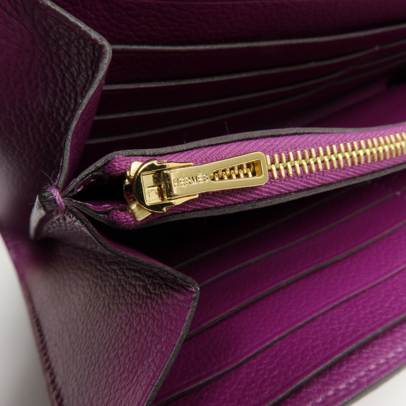 HERMES Evercolor皮革Constance Long Wallet長錢包-15