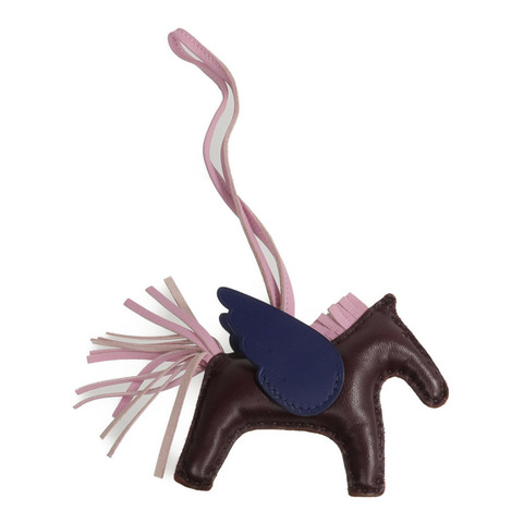 HERMES Milo皮革Rodeo Pegase PM掛飾