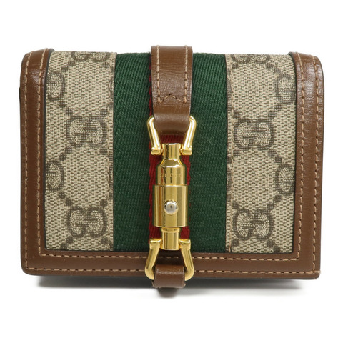 GUCCI 塗層帆布Jackie 1961 Card Case Wallet錢包