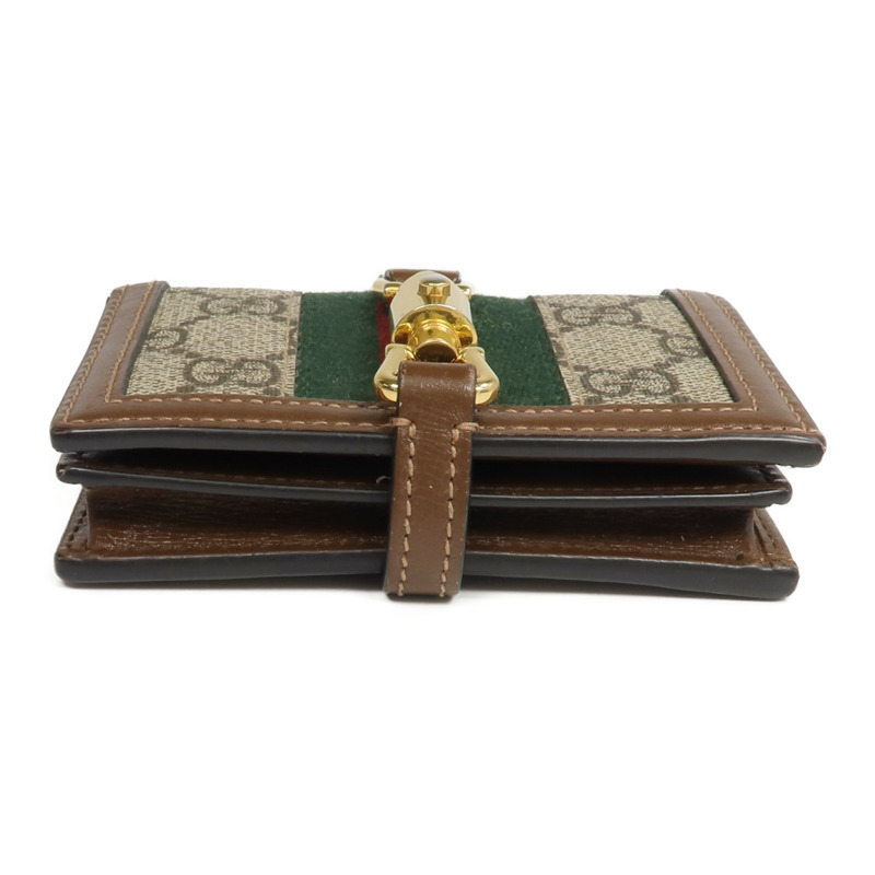 GUCCI 塗層帆布Jackie 1961 Card Case Wallet錢包-3