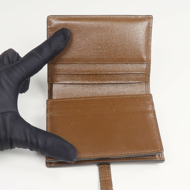 GUCCI 塗層帆布Jackie 1961 Card Case Wallet錢包-5