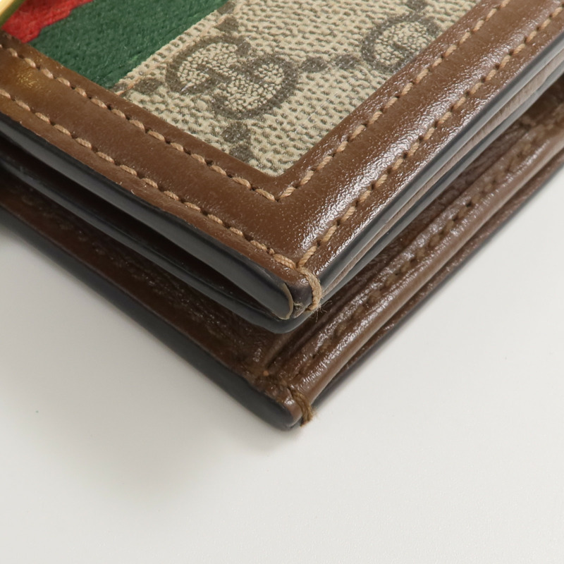 GUCCI 塗層帆布Jackie 1961 Card Case Wallet錢包-9