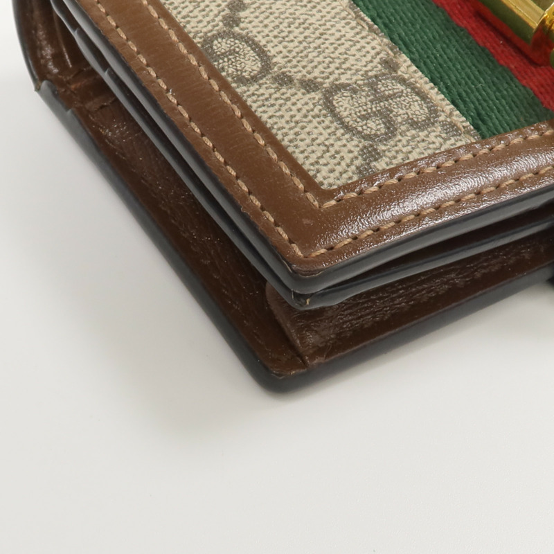 GUCCI 塗層帆布Jackie 1961 Card Case Wallet錢包-10