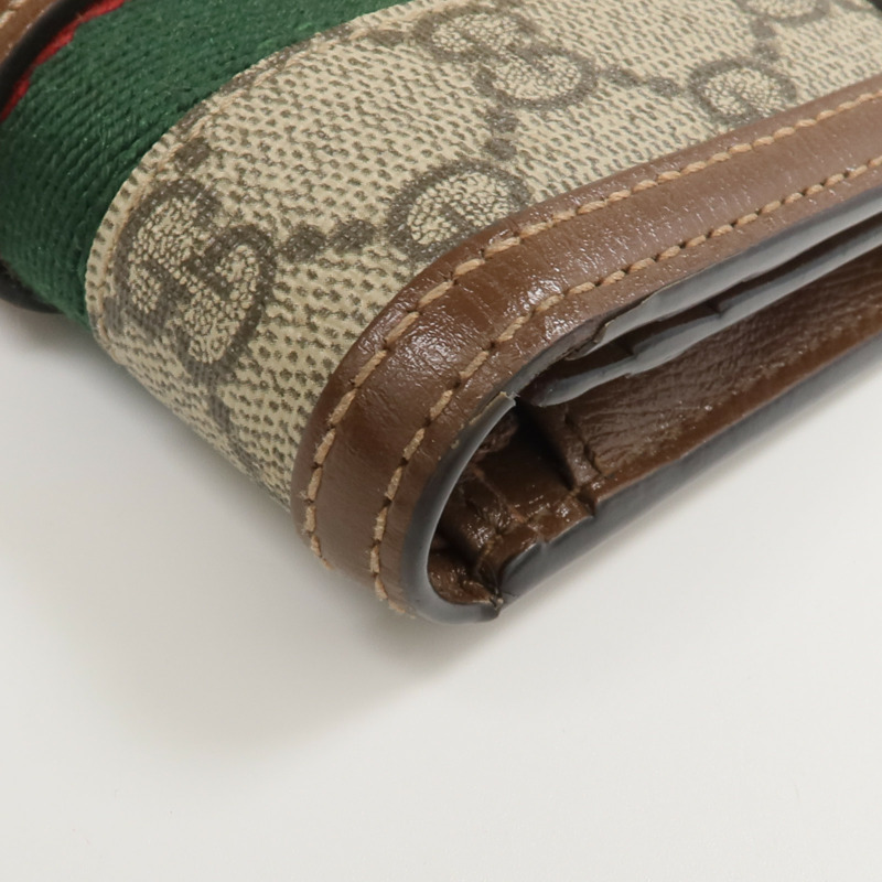 GUCCI 塗層帆布Jackie 1961 Card Case Wallet錢包-12