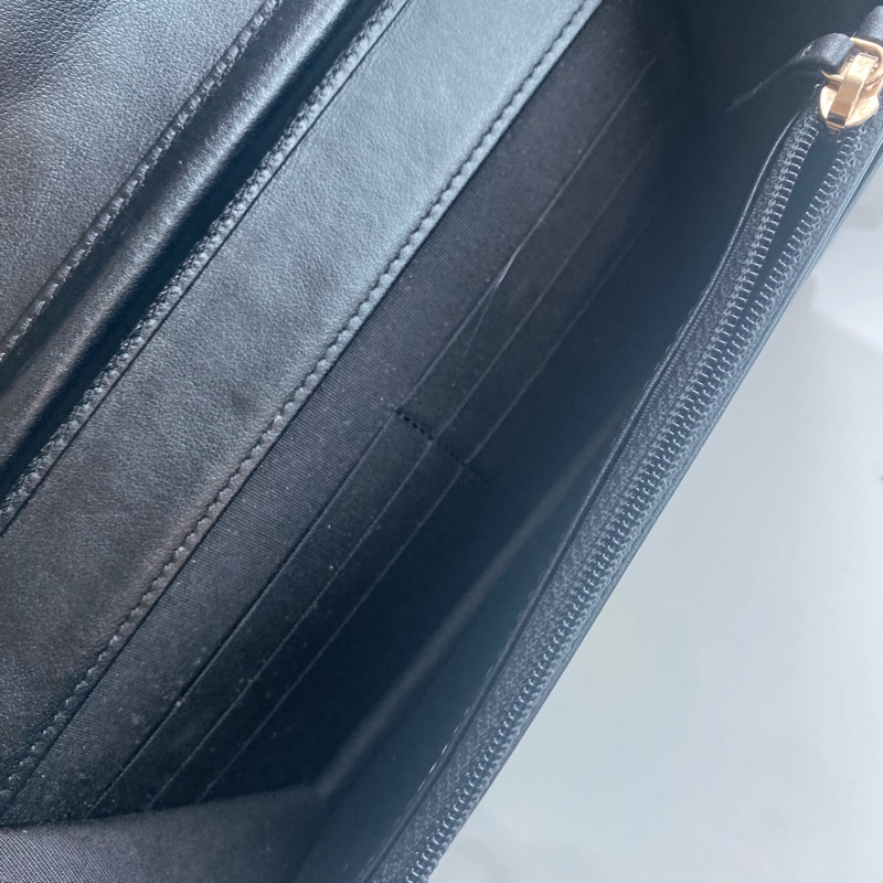 Chanel 黑金v紋leboy 荔枝牛皮woc-9