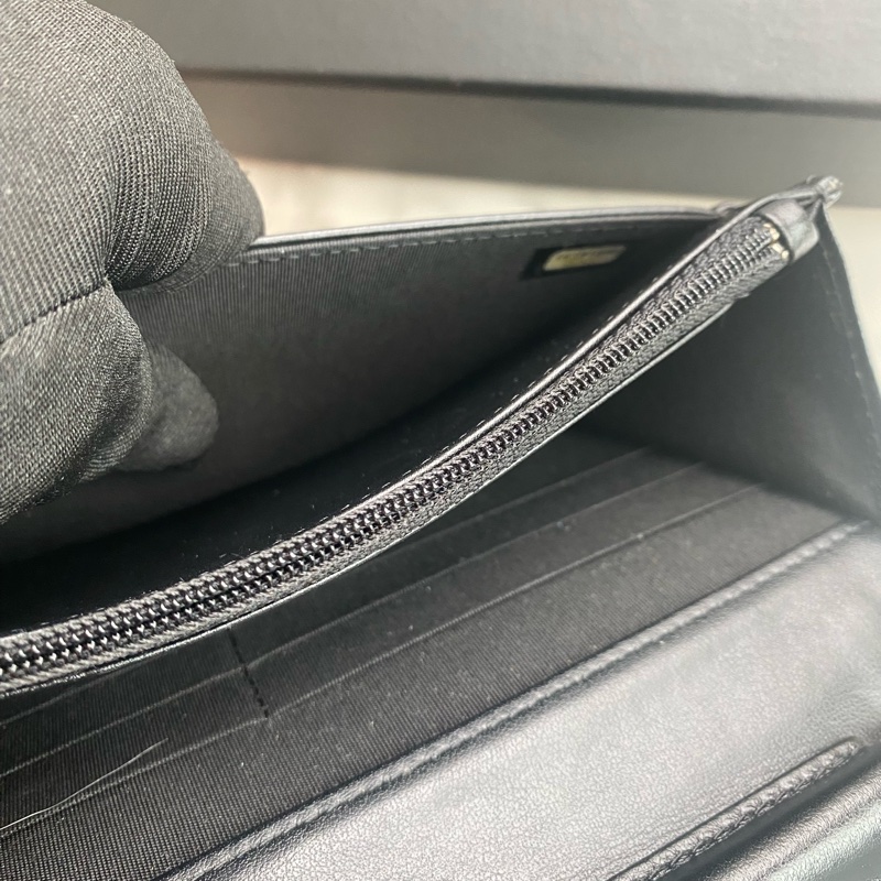 Chanel 黑金v紋leboy 荔枝牛皮woc-14