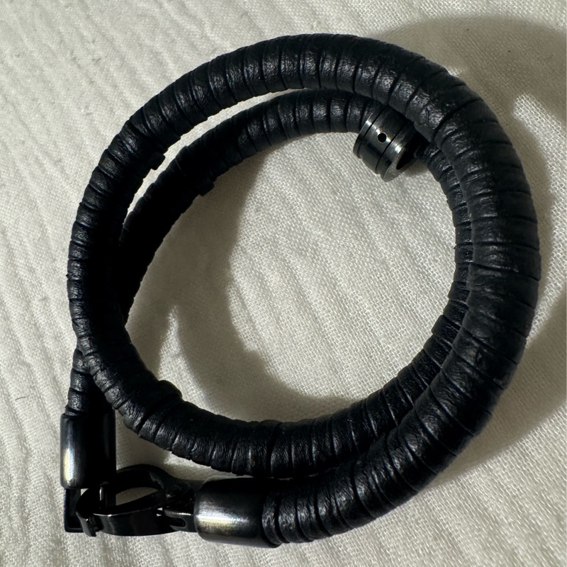 agnes b 黑色手環-0