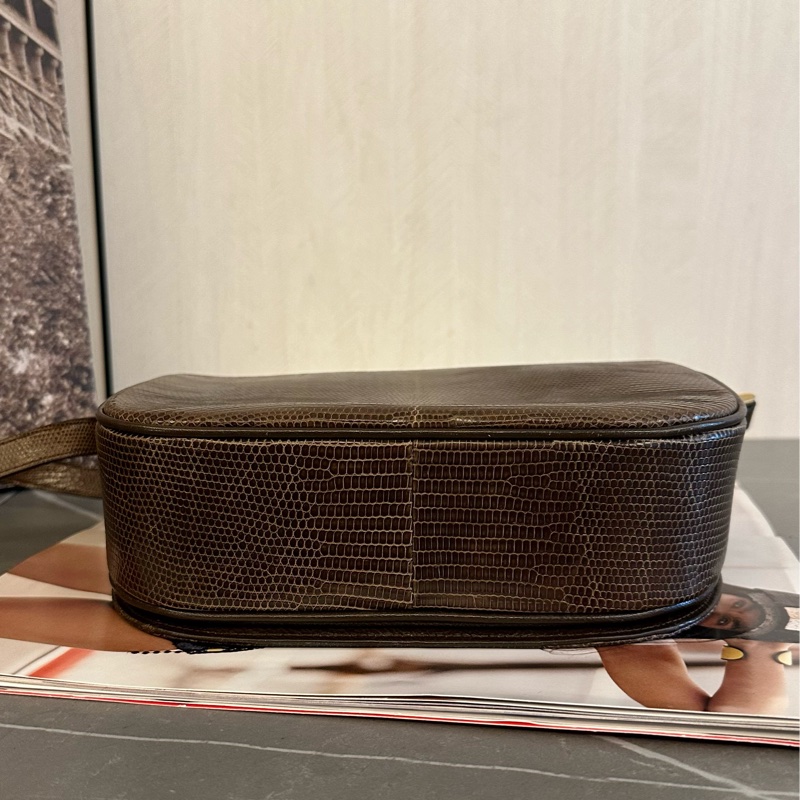 💗MYMluxurybag💗 YSL 20cm 稀有皮 古董袋 斜背袋 肩背袋-6