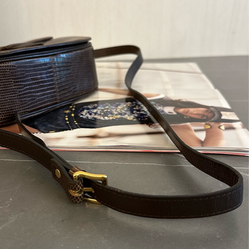 💗MYMluxurybag💗 YSL 20cm 稀有皮 古董袋 斜背袋 肩背袋-7