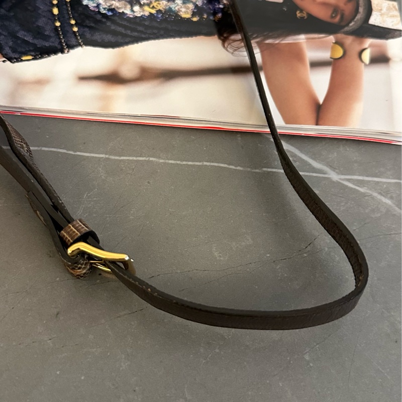 💗MYMluxurybag💗 YSL 20cm 稀有皮 古董袋 斜背袋 肩背袋-8