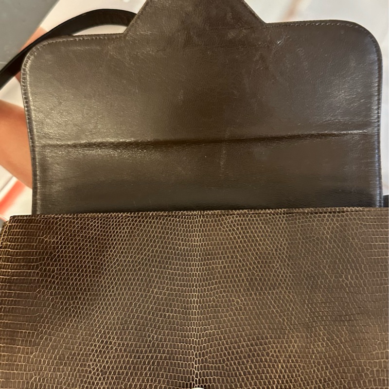 💗MYMluxurybag💗 YSL 20cm 稀有皮 古董袋 斜背袋 肩背袋-13