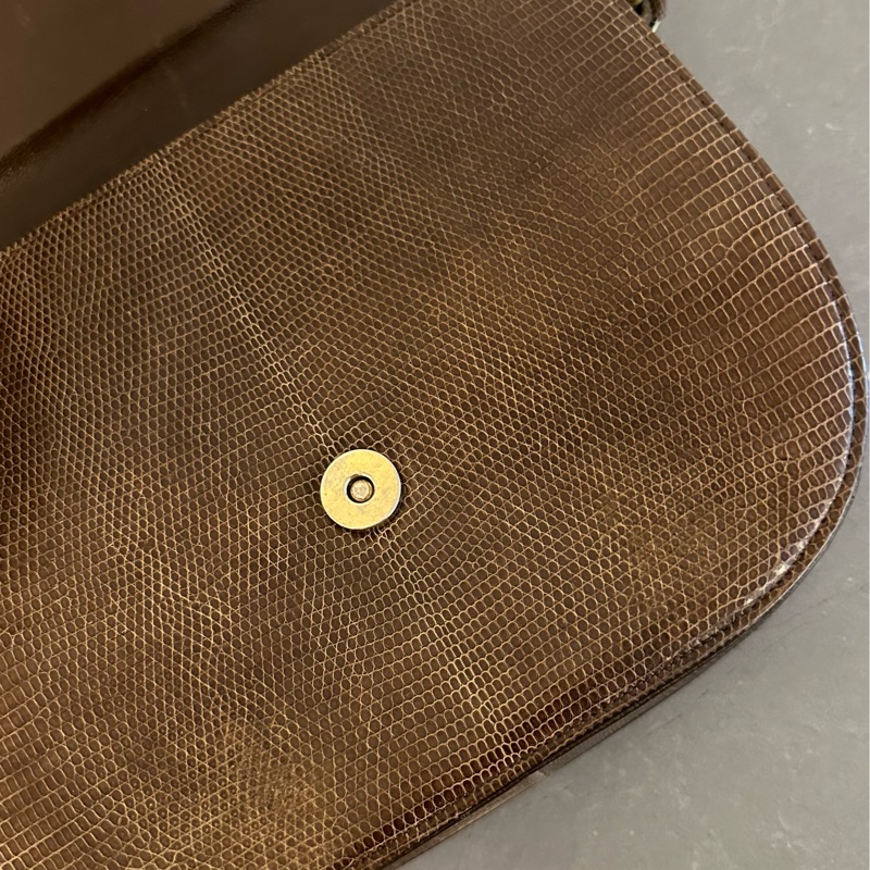 💗MYMluxurybag💗 YSL 20cm 稀有皮 古董袋 斜背袋 肩背袋-16