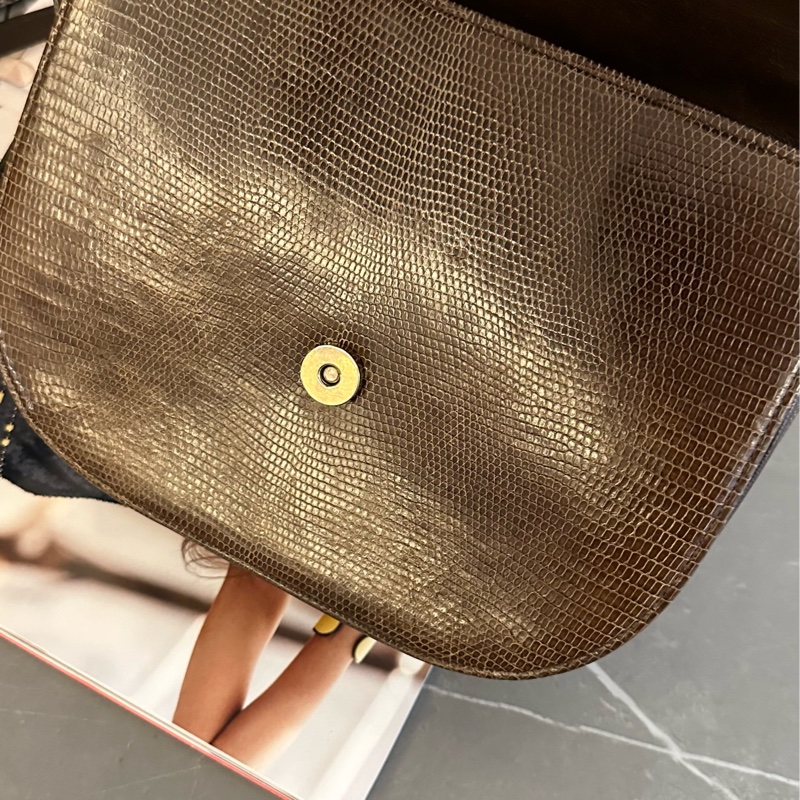 💗MYMluxurybag💗 YSL 20cm 稀有皮 古董袋 斜背袋 肩背袋-17