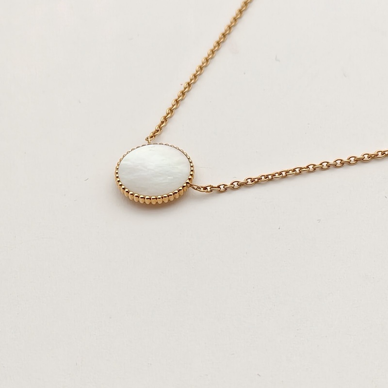 DIOR 18K黃金鑽石白貝母ROSEDESVENTS八芒星羅盤項鏈-3