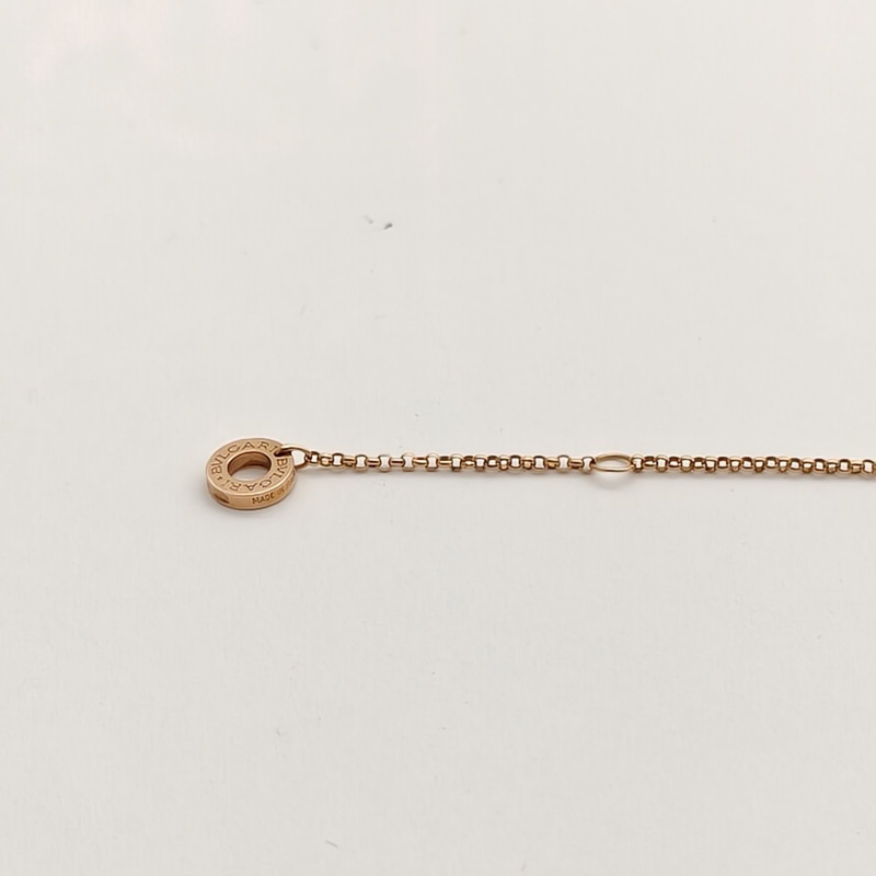 BVLGARI 白母貝手鏈18K玫瑰金/白貝母S-M碼-4