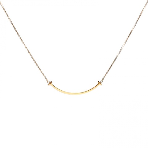 TIFFANY&CO TiffanyT微笑項鏈小號18K黃金項鏈