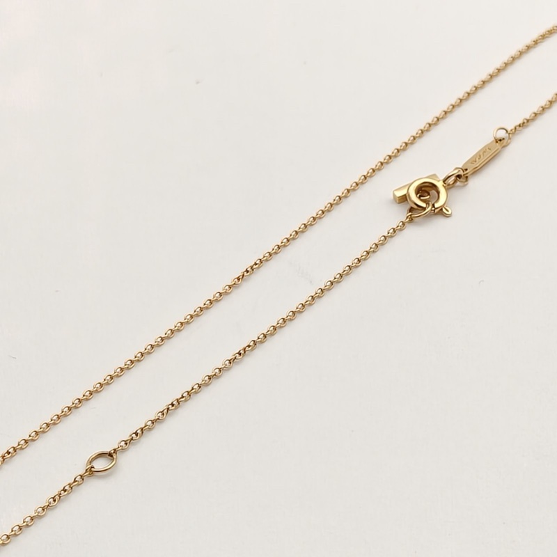 TIFFANY&CO TiffanyT微笑項鏈小號18K黃金項鏈-4