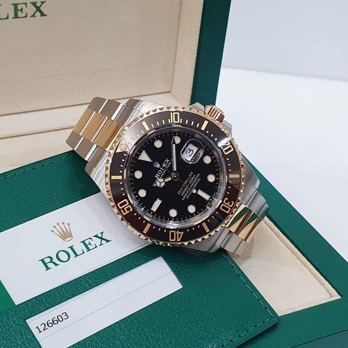 【大眾名錶】 ROLEX 勞力士 126603 Sea-Dweller 2019/06卡 單金海使 排氦氣閥 大眾名錶B1228-2