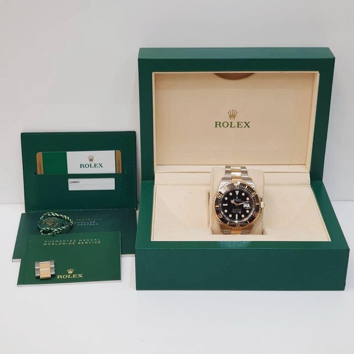 【大眾名錶】 ROLEX 勞力士 126603 Sea-Dweller 2019/06卡 單金海使 排氦氣閥 大眾名錶B1228-9