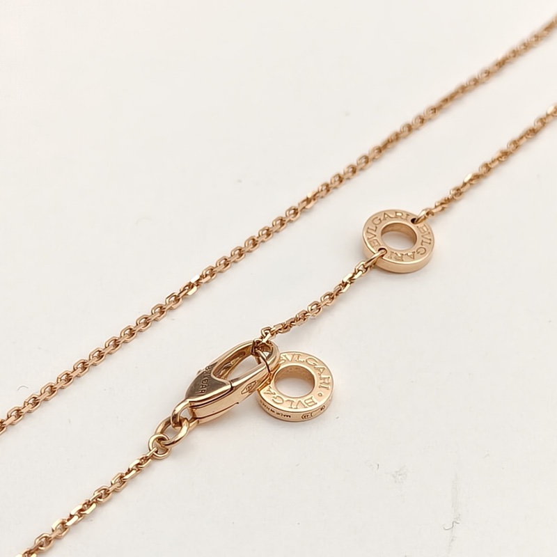 BVLGARI DIVASDREAM白母貝小扇子項鏈18K玫瑰金/鑽石/白貝母-3