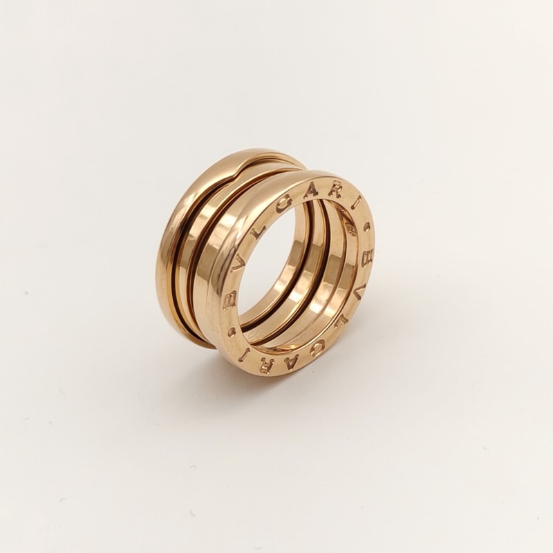 BVLGARI B.ZERO1彈簧戒指四圈18K玫瑰金50-1