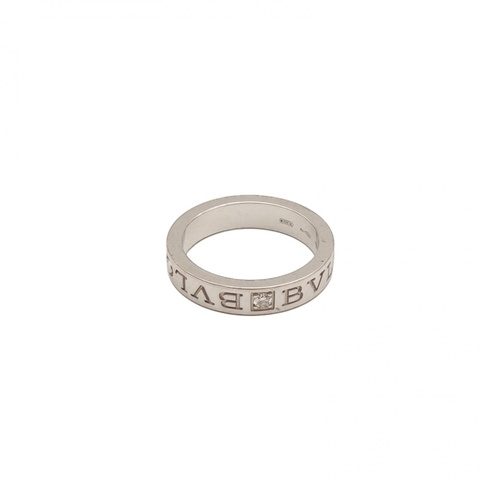 BVLGARI 字母單鑽戒指BVLGARI系列18K白金/鑽石53