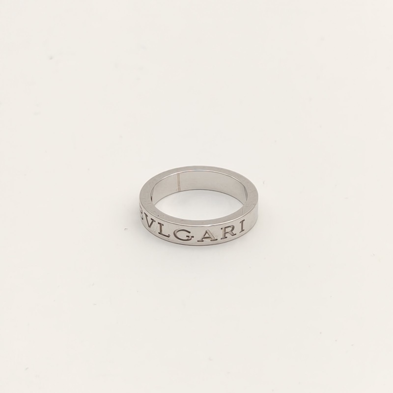 BVLGARI 字母單鑽戒指BVLGARI系列18K白金/鑽石53-3