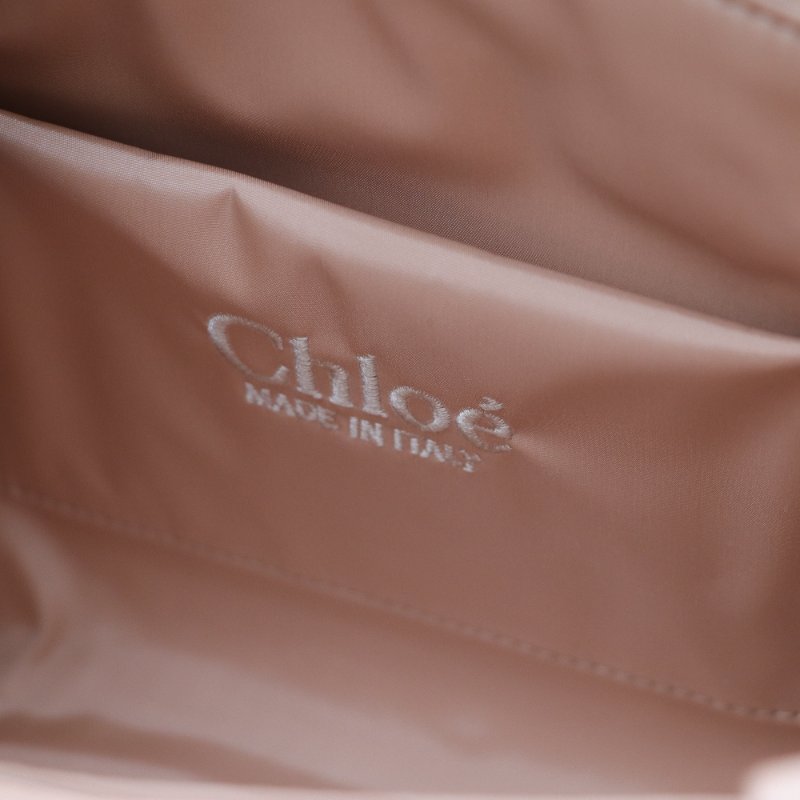 Chloé 蔻依 Woody small 粉色 尼龍托特包-8