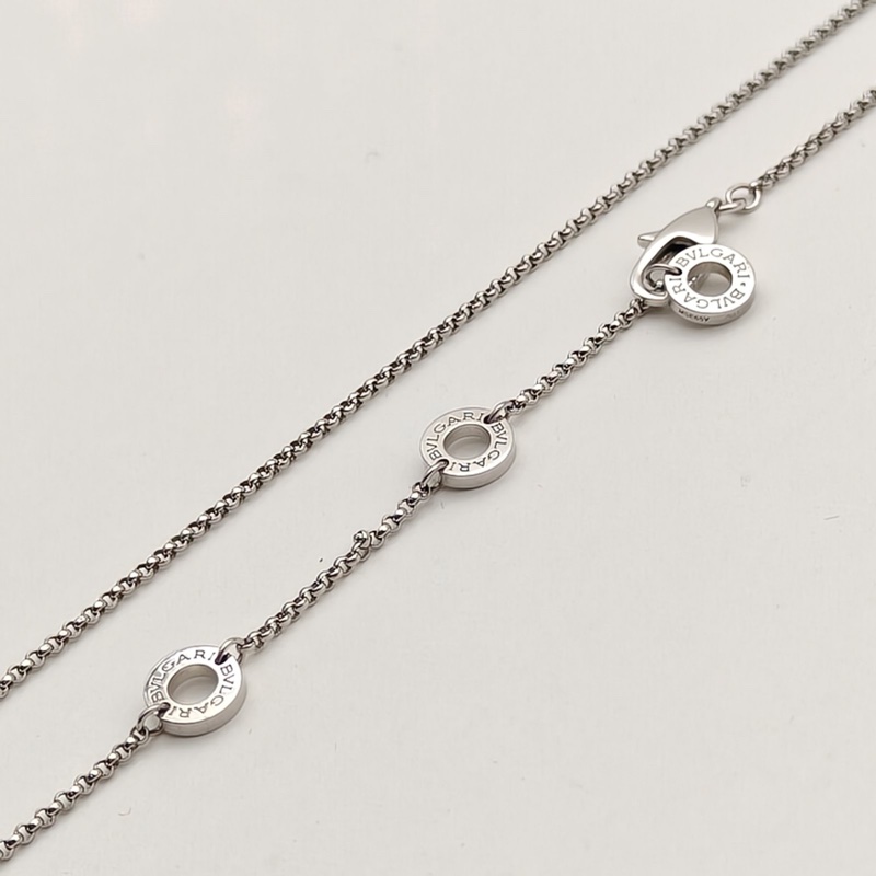 BVLGARI B.ZERO1小蠻腰項鏈滿鑽18K白金/鑽石-3