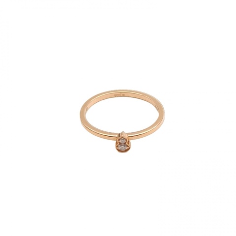 Qeelin 18K玫瑰金wulu系列小葫蘆鑲鑽戒指56