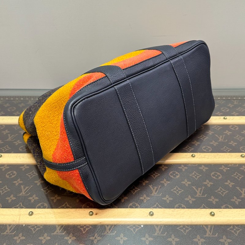 ️HERMES 彩虹毛呢花園36手提包 36*25*18 98新配件塵袋-2