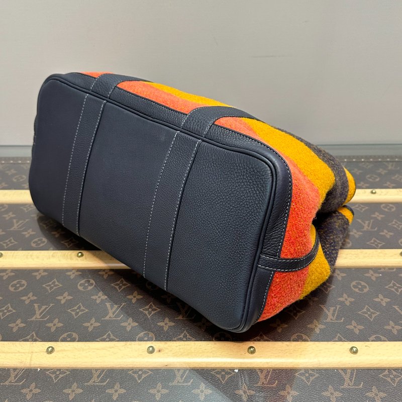 ️HERMES 彩虹毛呢花園36手提包 36*25*18 98新配件塵袋-3