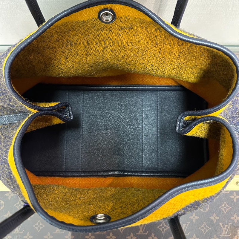 ️HERMES 彩虹毛呢花園36手提包 36*25*18 98新配件塵袋-5