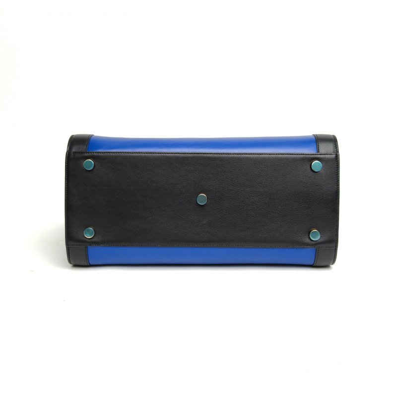 SAINT LAURENT ClassicSacDeJour風琴包大號黑色牛皮金扣肩背包-4