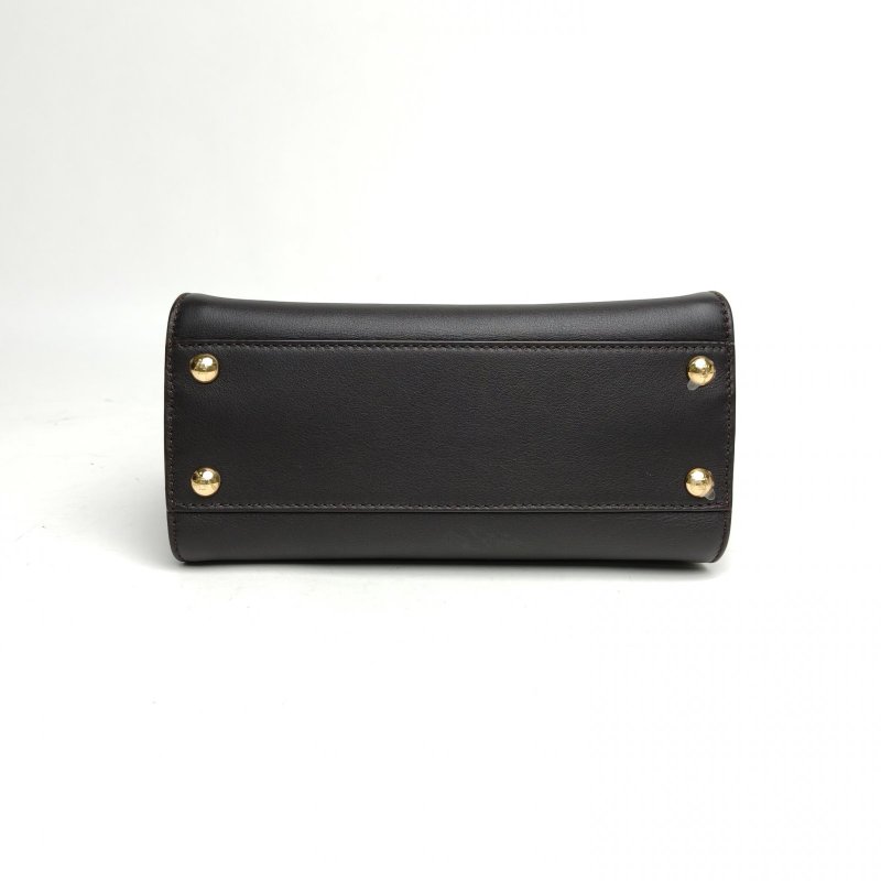 FENDI PEEKABOOMini23黑色牛皮金扣肩背包-4