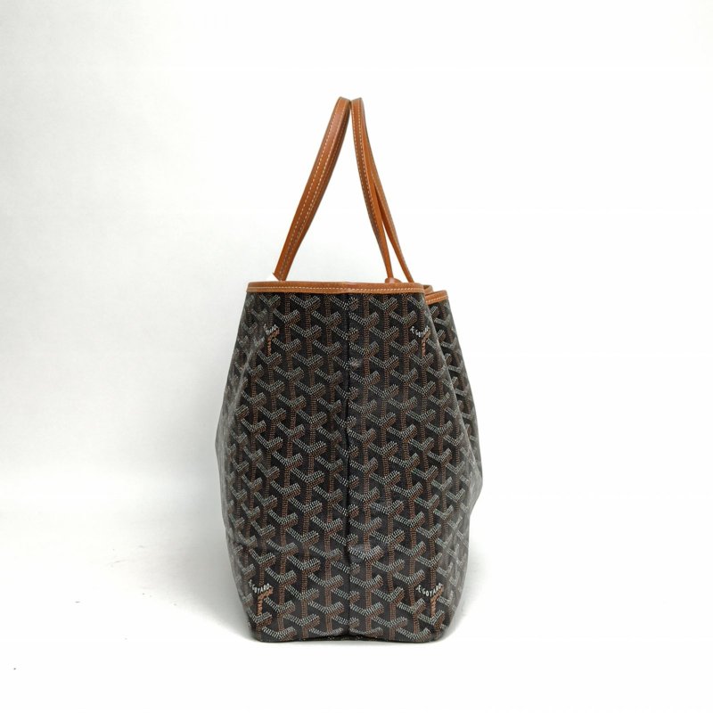 GOYARD SaintLouis購物袋子母包34中號黑色PVC銀扣肩背包-1