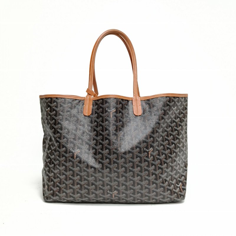 GOYARD SaintLouis購物袋子母包34中號黑色PVC銀扣肩背包-2