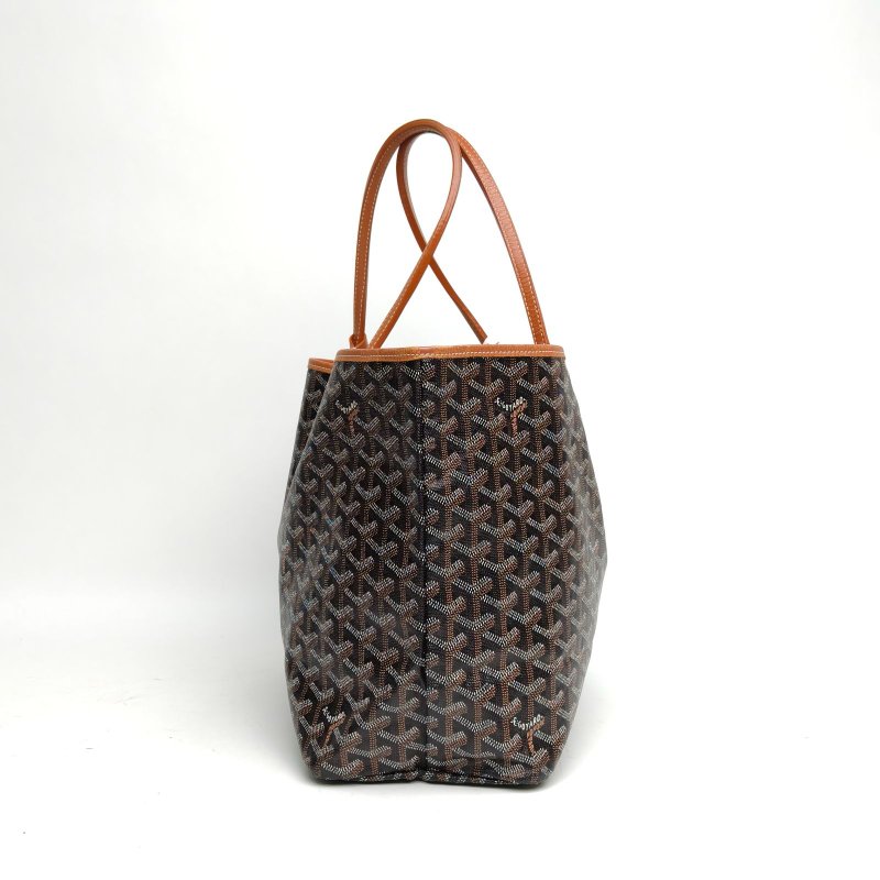 GOYARD SaintLouis購物袋子母包34中號黑色PVC銀扣肩背包-3
