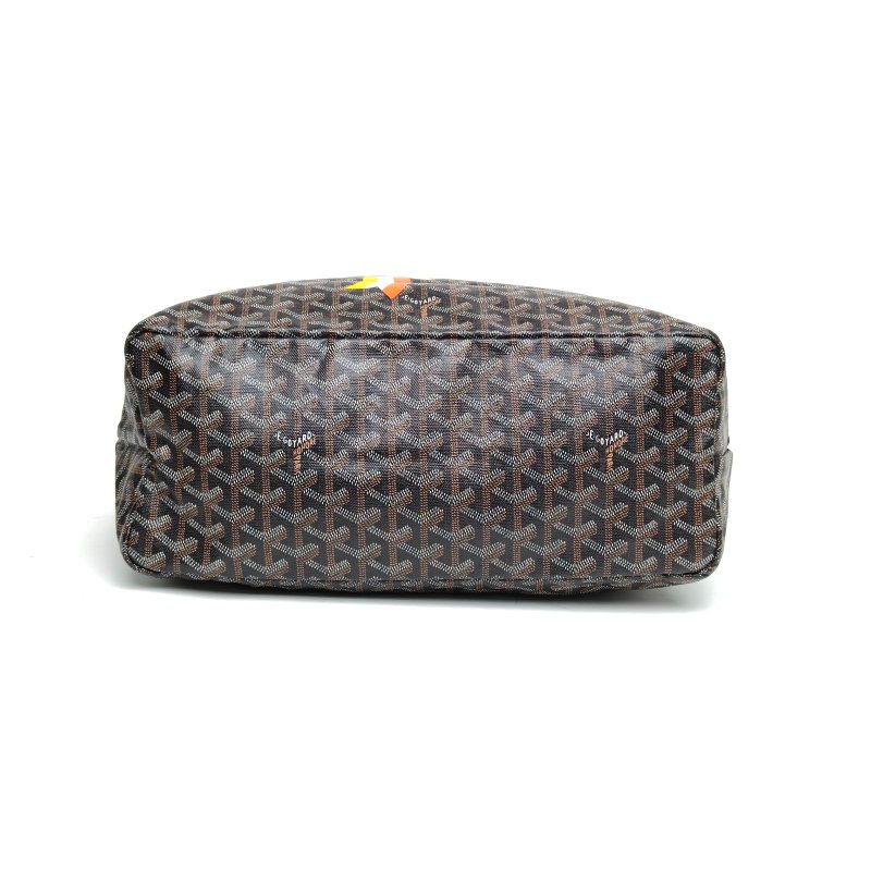 GOYARD SaintLouis購物袋子母包34中號黑色PVC銀扣肩背包-4