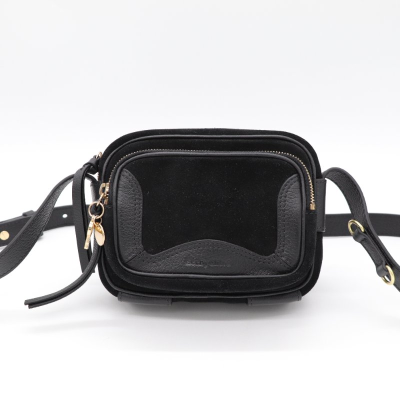 See by Chloé 蔻依副線 牛皮拼麂皮 斜背包-2